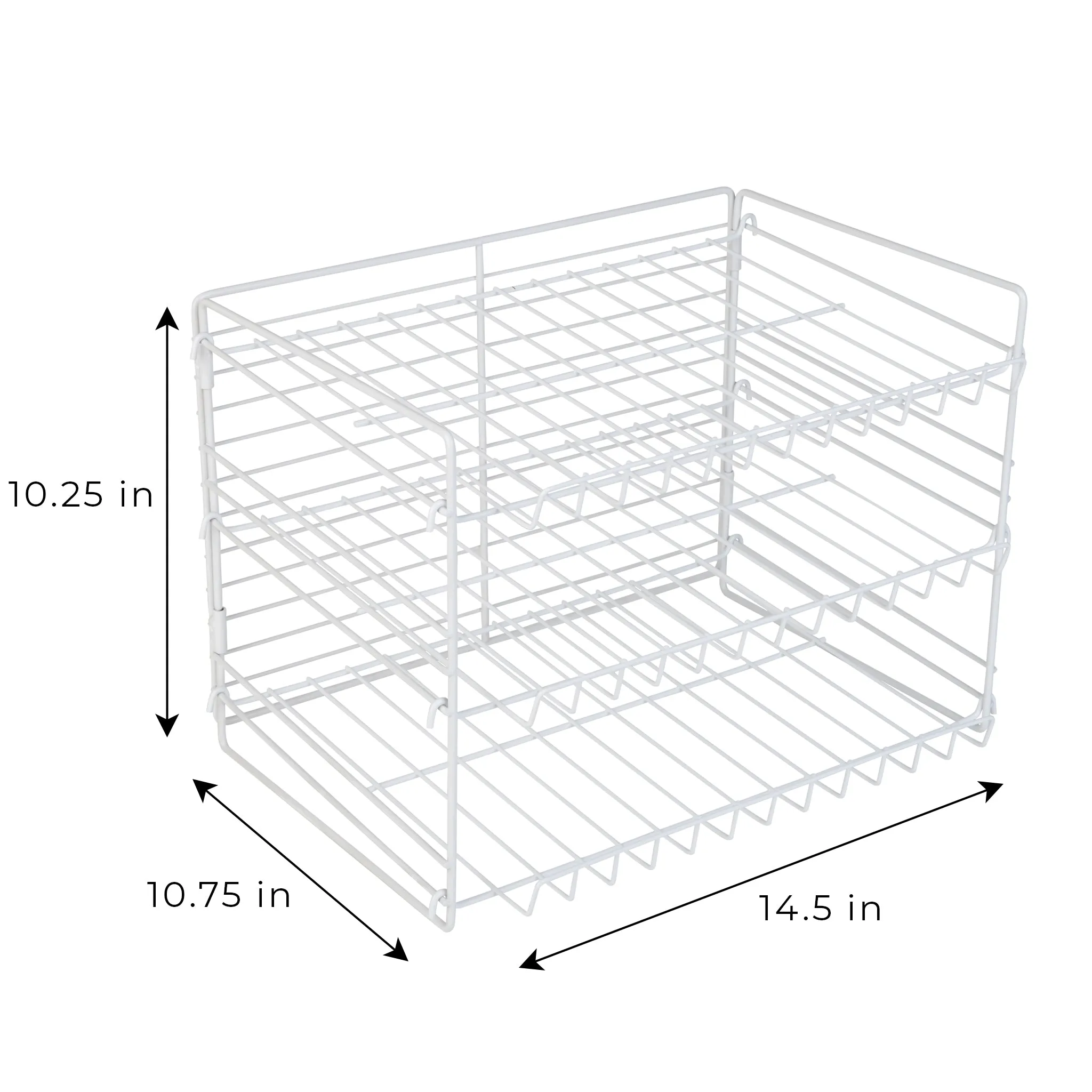 3-Tier Can Rack Organizer - White