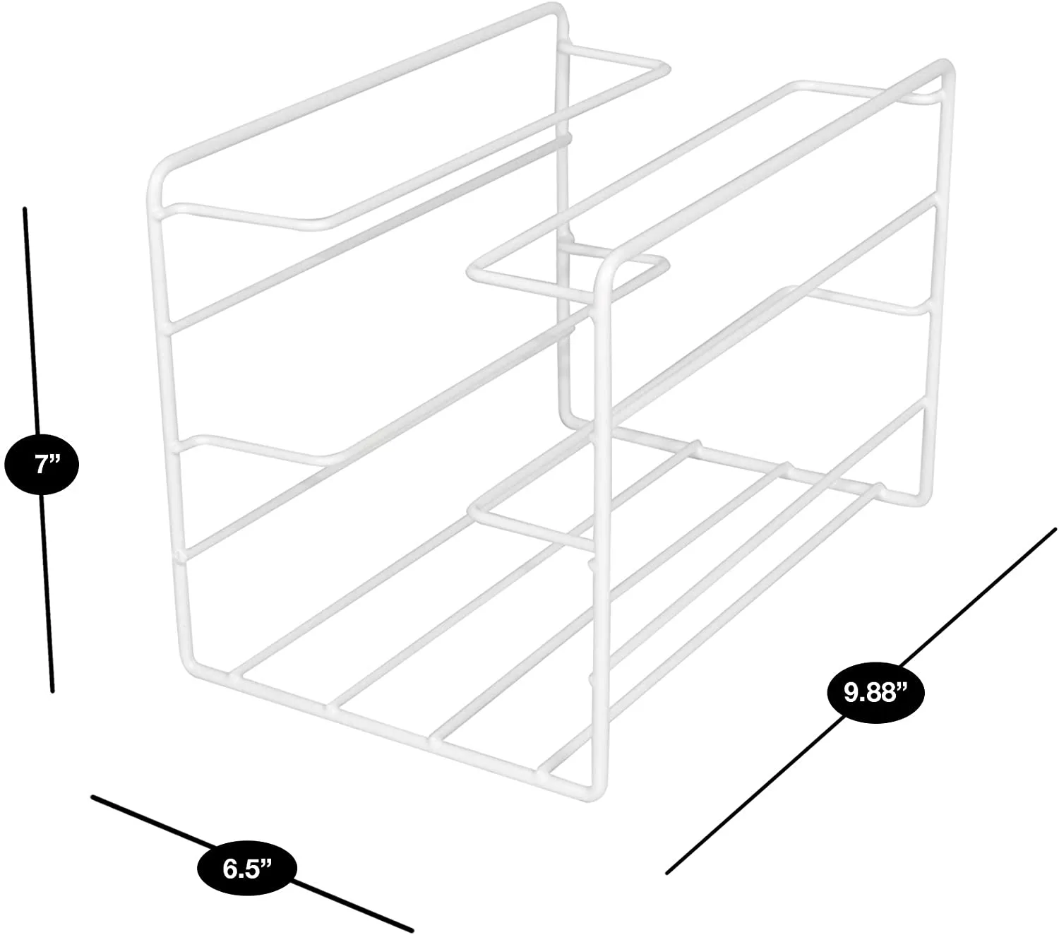 3-Tier Kitchen Foil Wrap Holder Organizer - White