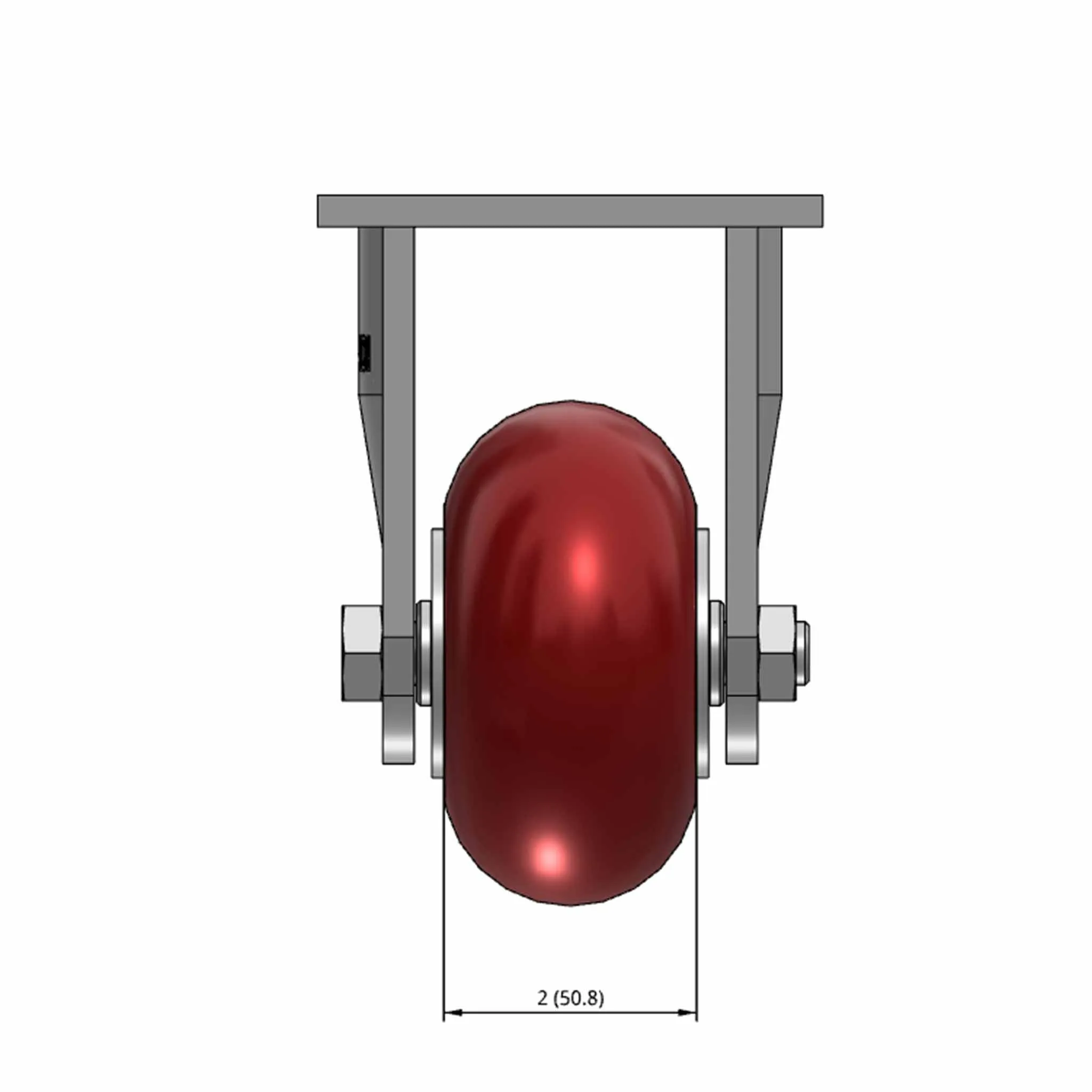 4" Ergonomic Wheel Rigid Caster