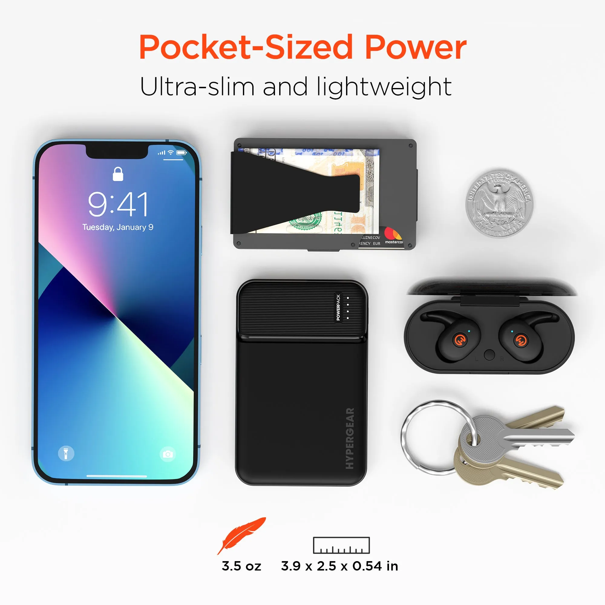 5,000mAh | Power Pack mini Fast Charge Power Bank with 20W USB-C PD | Black