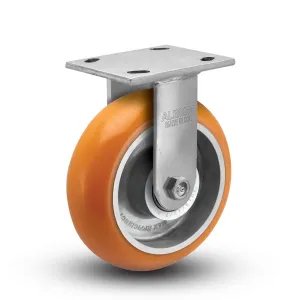 6" Ergonomic Orange Wheel Rigid Caster