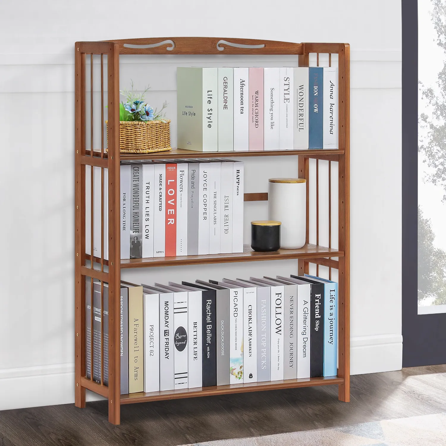 Adjustable Multi-Functional Shelving Organizer - 3 Tier - Brown