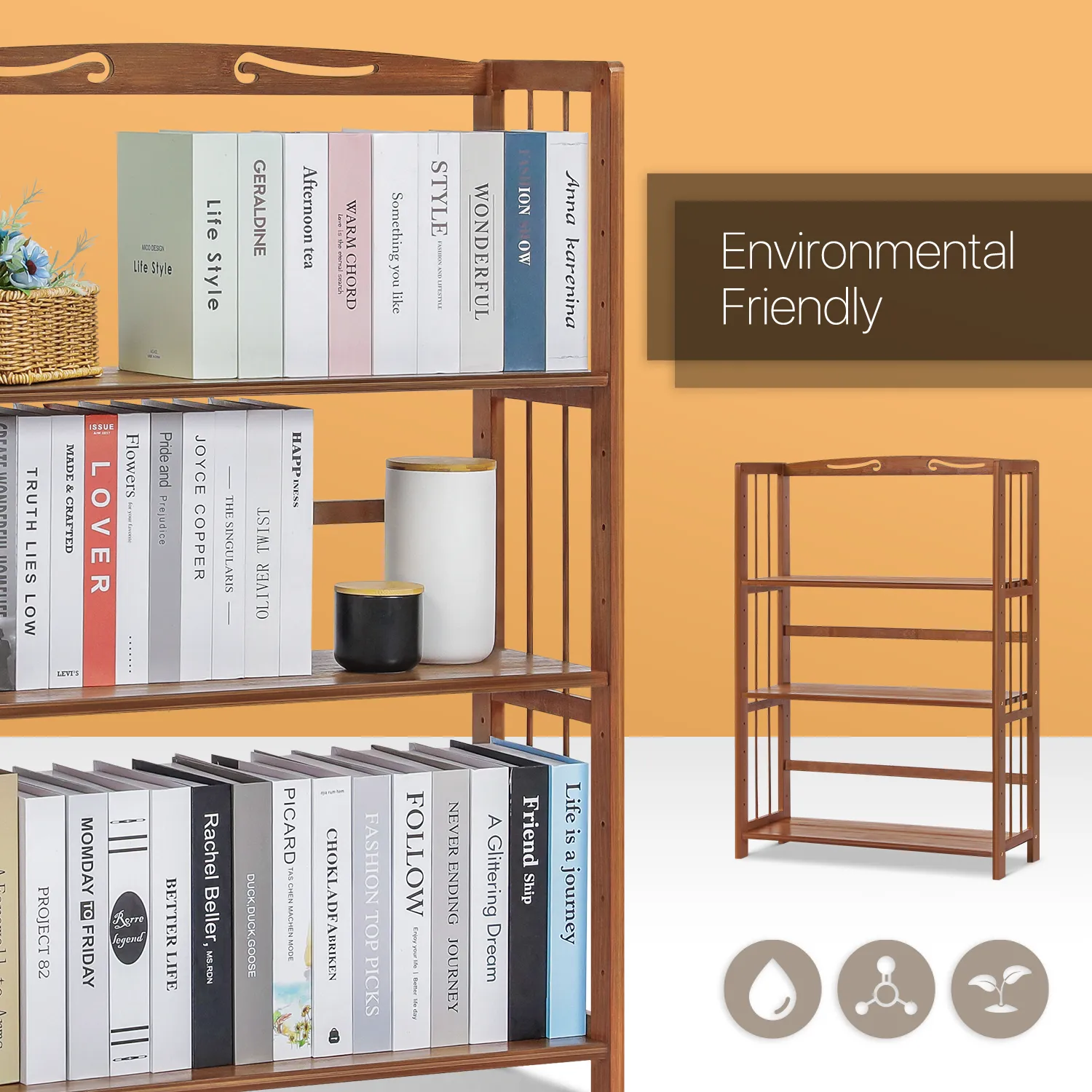 Adjustable Multi-Functional Shelving Organizer - 3 Tier - Brown