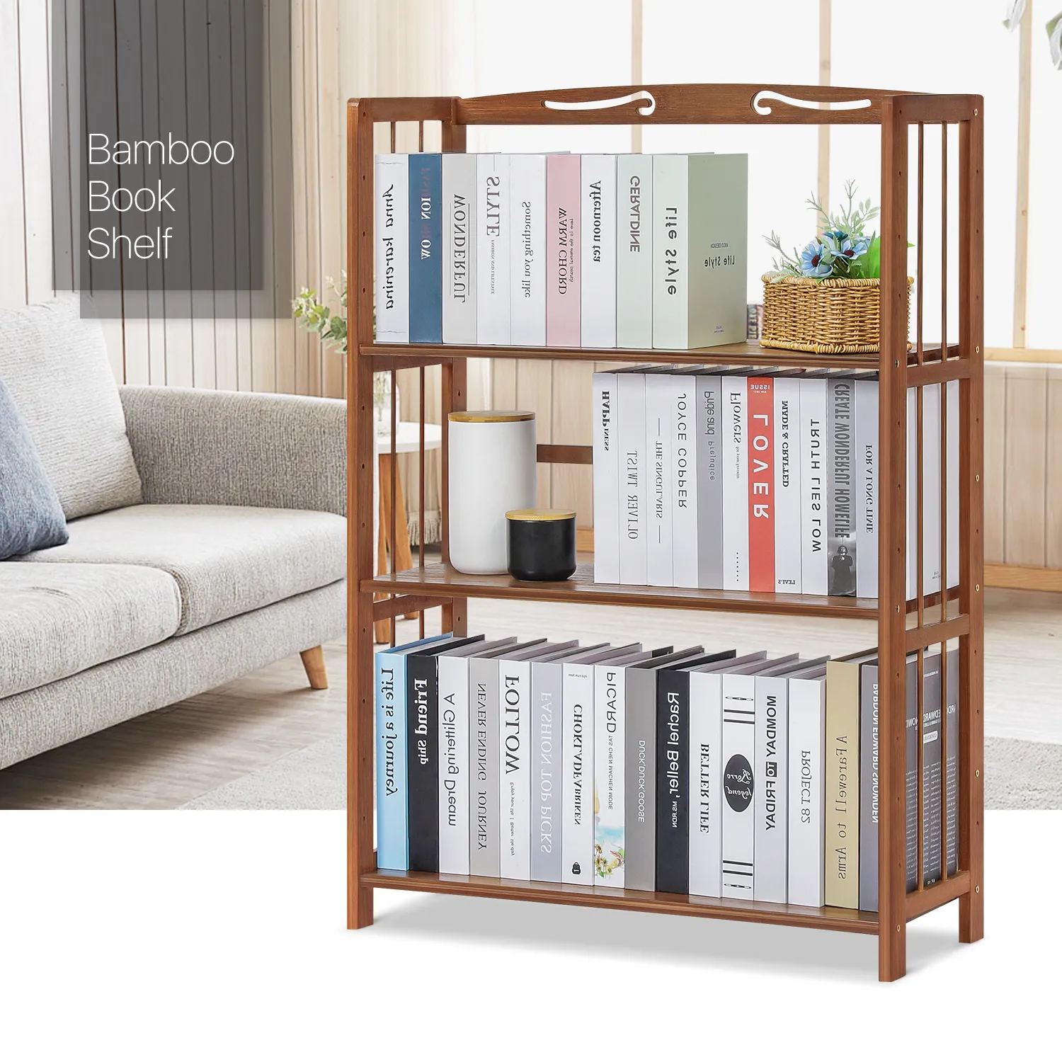 Adjustable Multi-Functional Shelving Organizer - 3 Tier - Brown