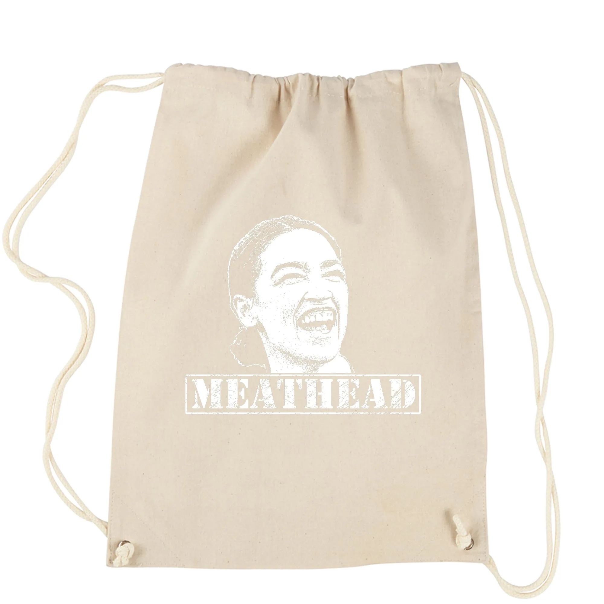 Anti AOC Green New Deal Meathead Drawstring Backpack