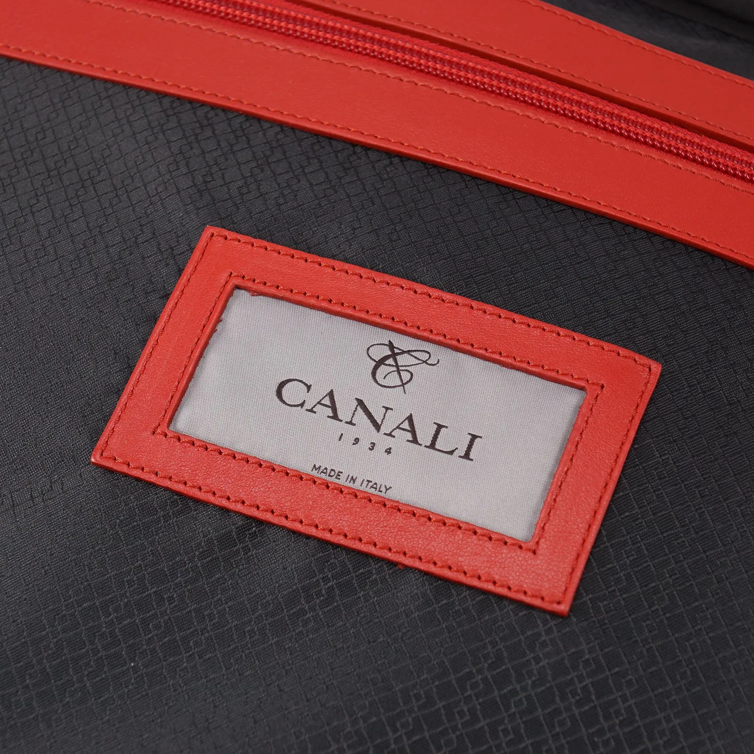 Canali Leather Carry-On Spinner Suitcase