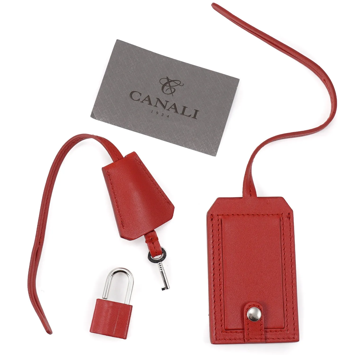 Canali Leather Carry-On Spinner Suitcase