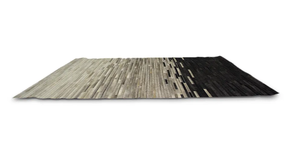 Cowhide Leather Rug - Mikstur Cowhide Rug in Ombre Black