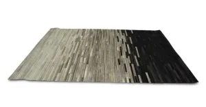 Cowhide Leather Rug - Mikstur Cowhide Rug in Ombre Black