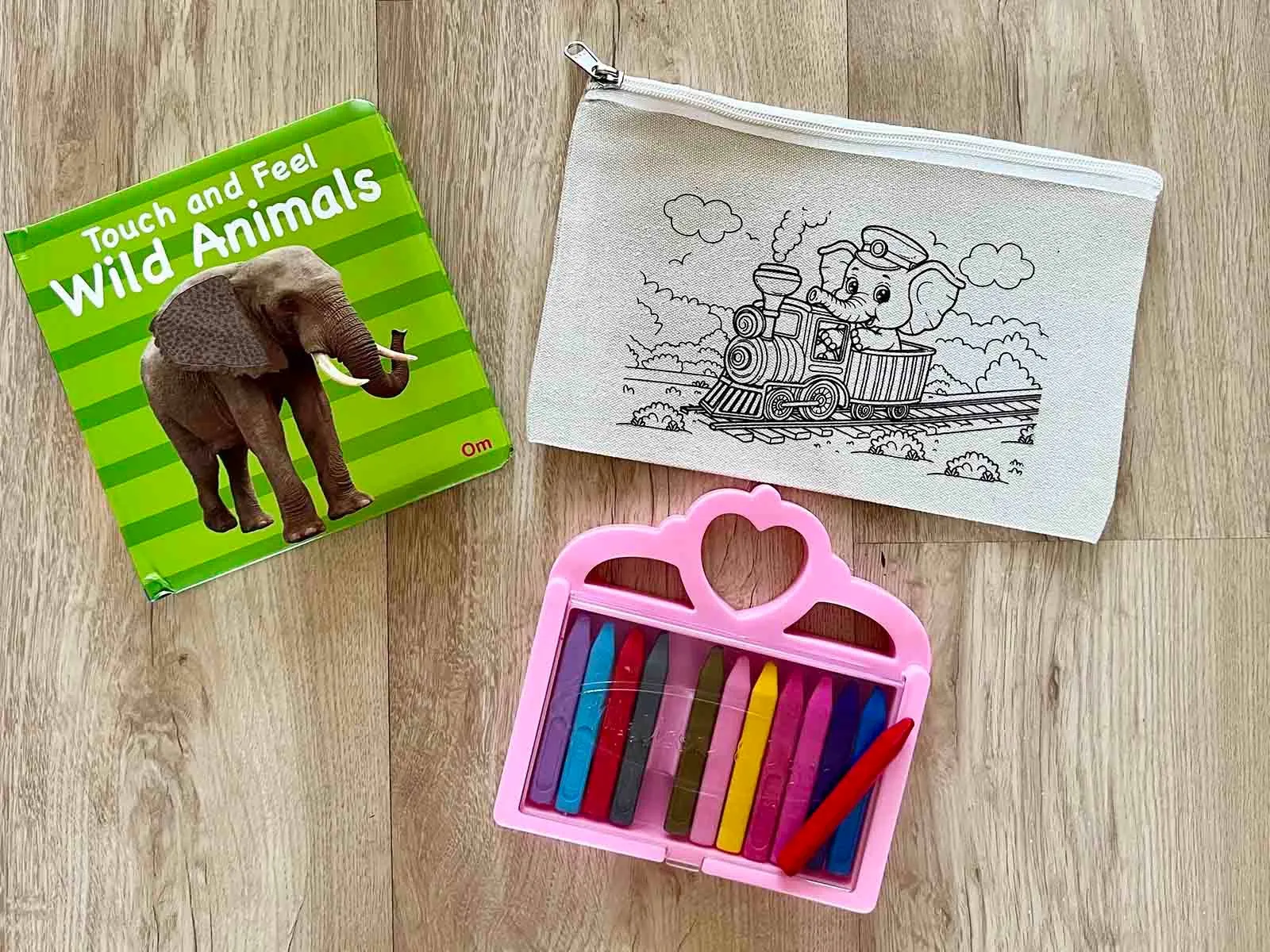 DIY Colouring Little Elephant Pouch