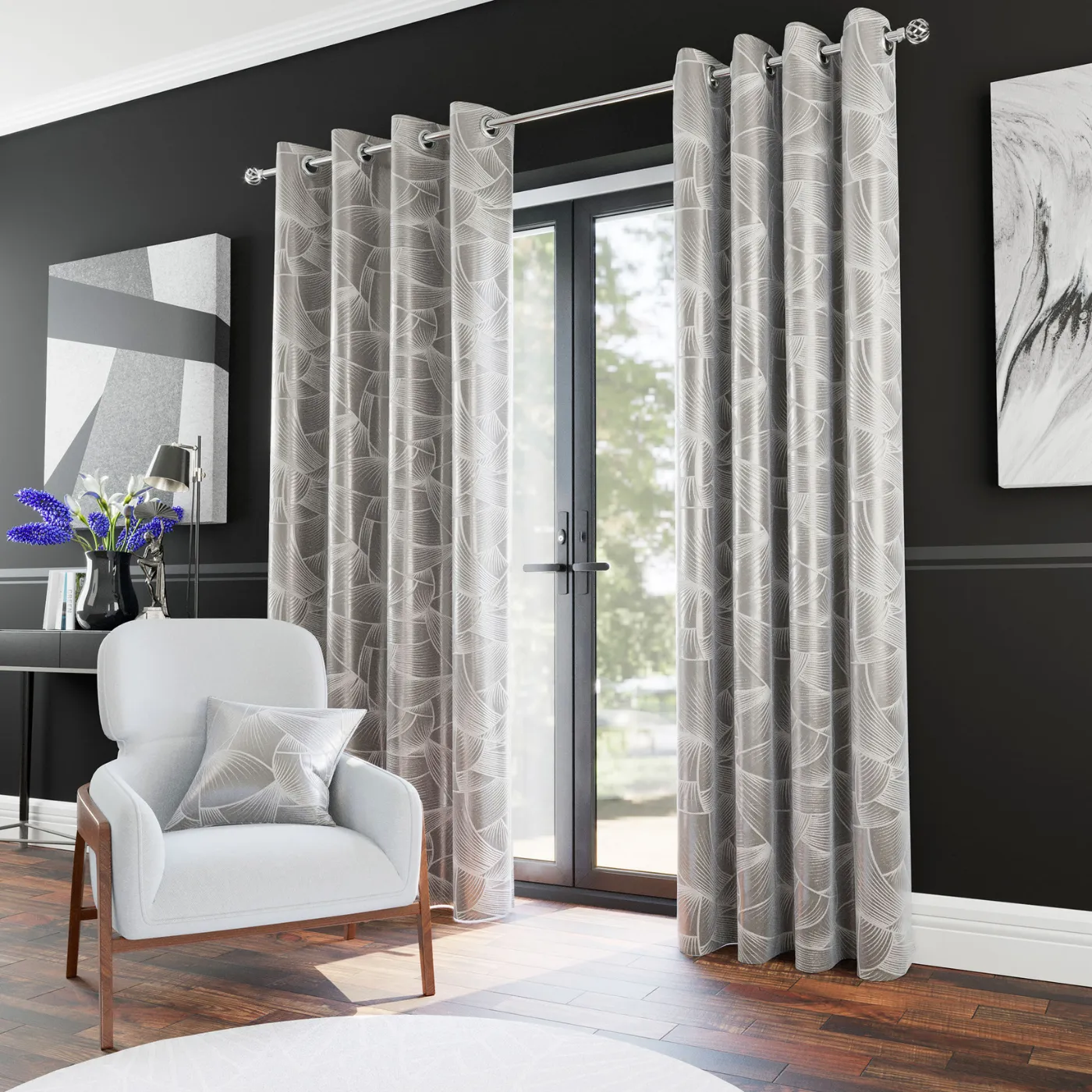 EA Delaney Caspian | Ring Top Readymade Curtains
