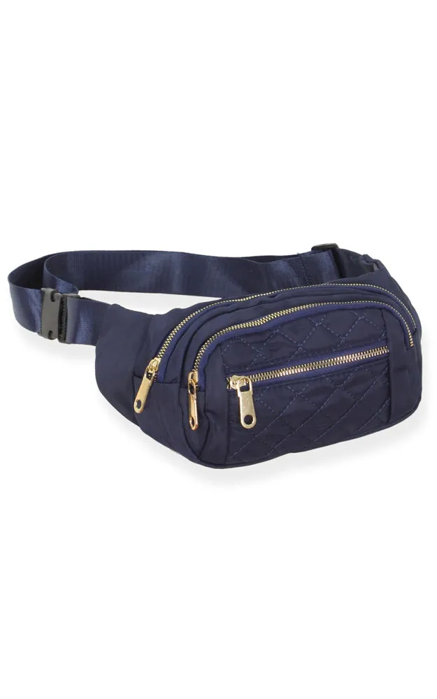 EBG10735 QUILTED MULTI POCKET BELT BAG