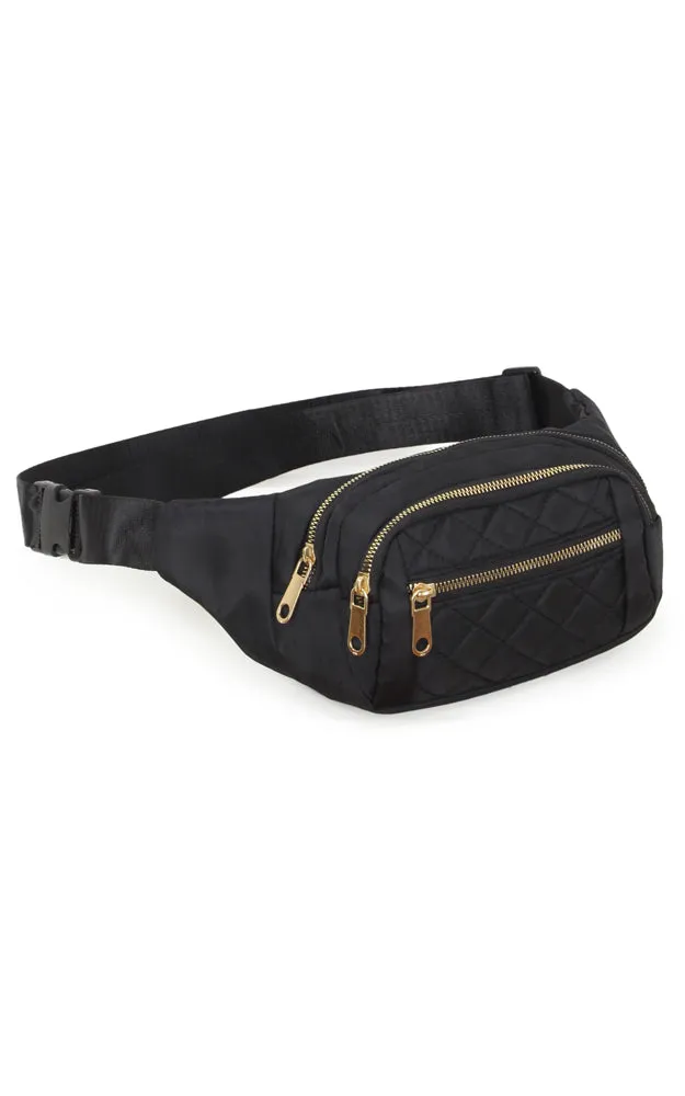 EBG10735 QUILTED MULTI POCKET BELT BAG
