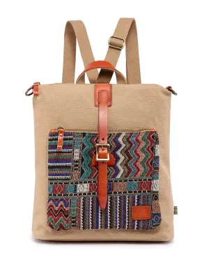 Four Season TSD BRAND convertible canvas backpack, khaki