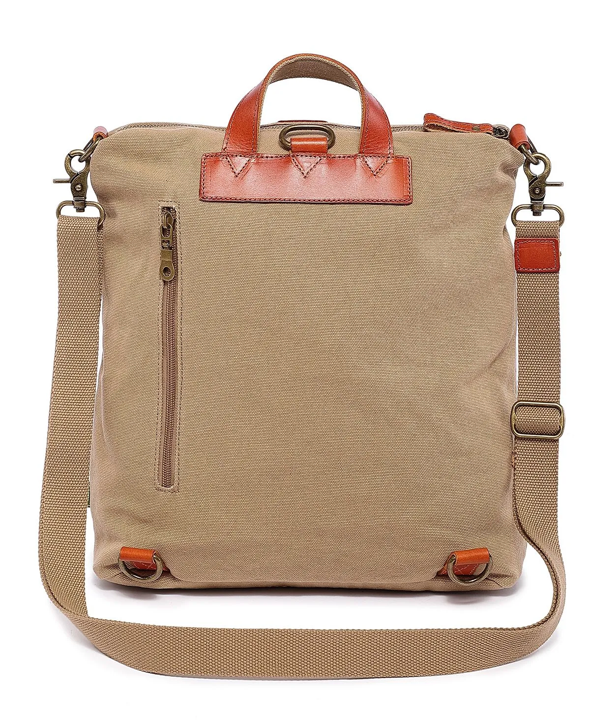 Four Season TSD BRAND convertible canvas backpack, khaki