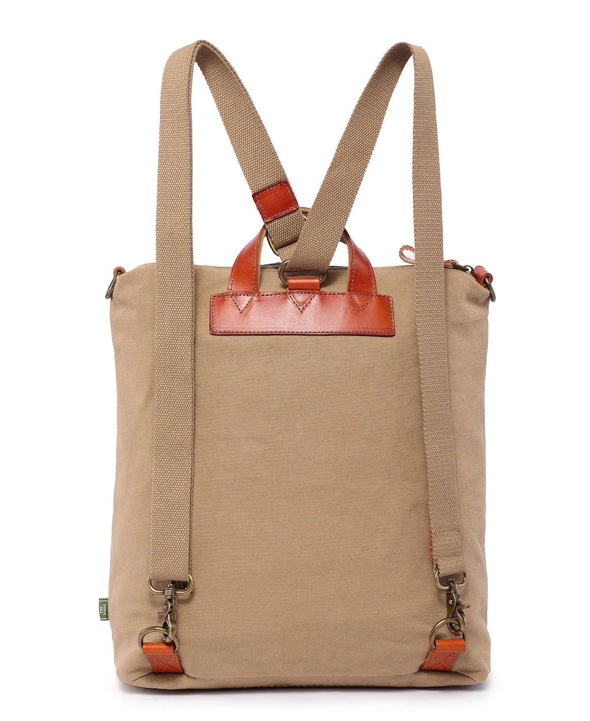 Four Season TSD BRAND convertible canvas backpack, khaki