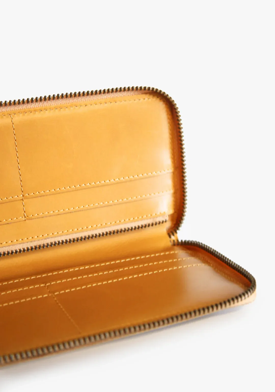 Helina Large Zip Around Wallet in Cognac
