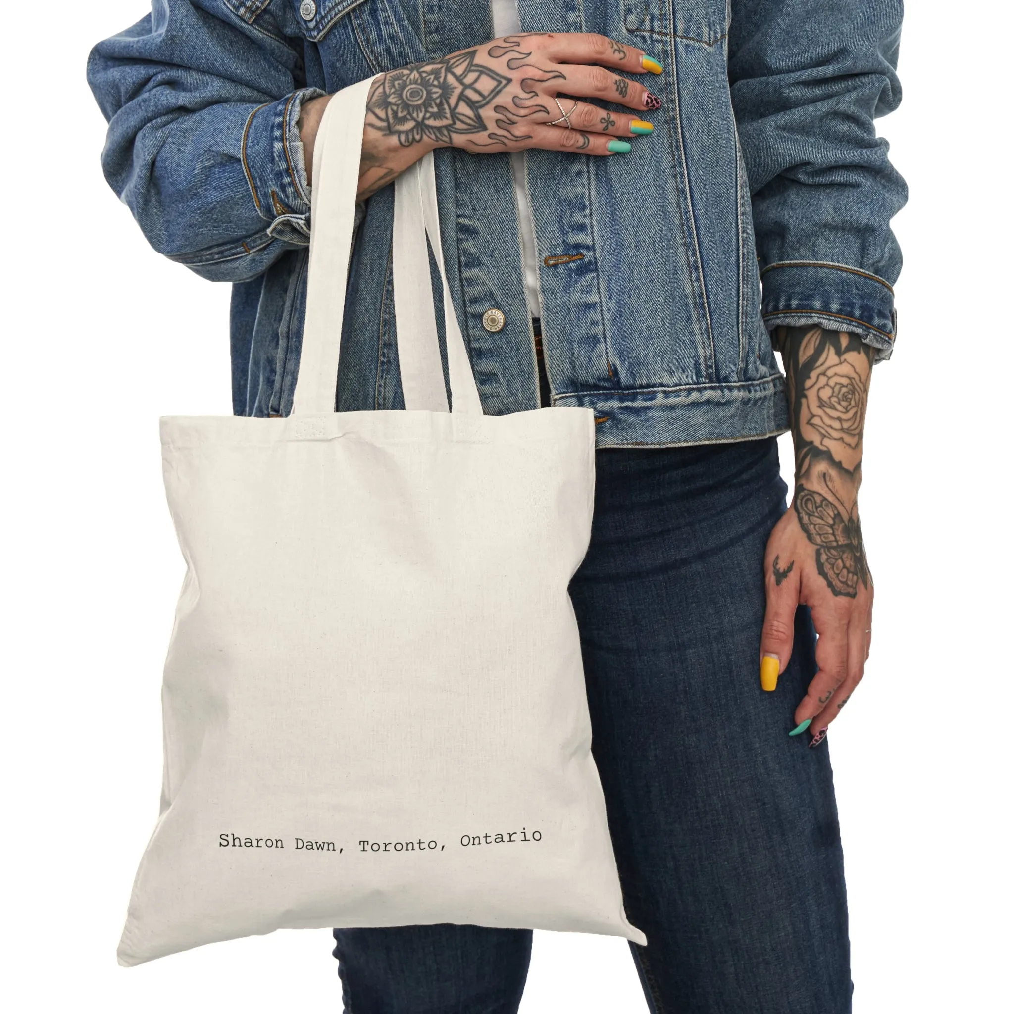 Hello Fall - Natural Tote Bag ~ Sharon Dawn Collection