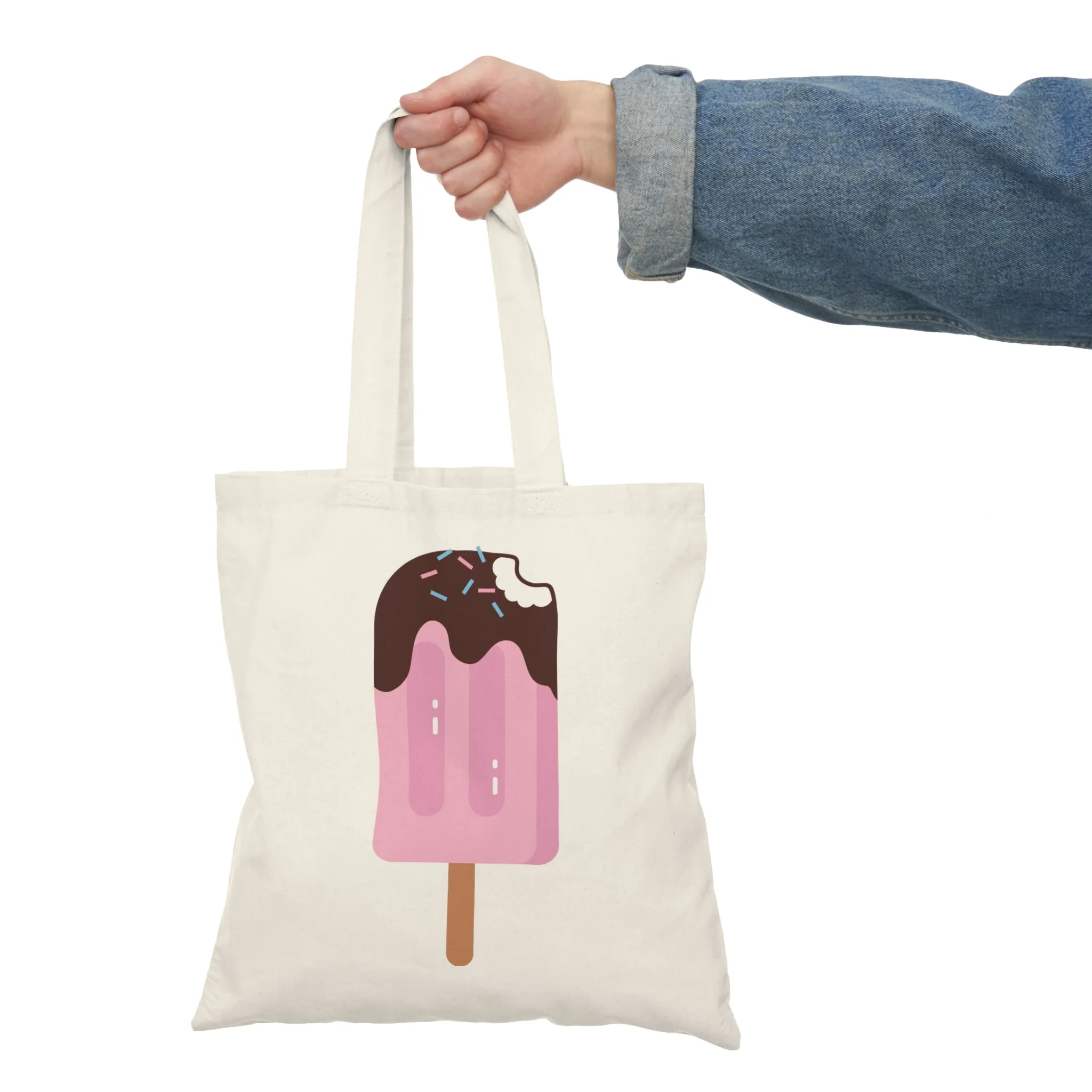 Ice Cream  - Natural Tote Bag ~ Sharon Dawn Collection