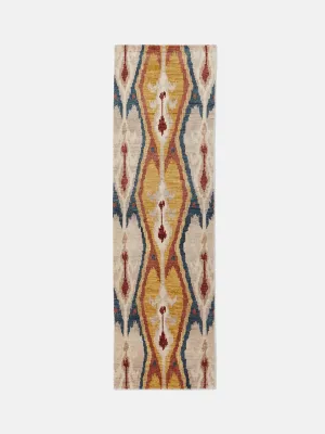 Ikat pattern inspired runner