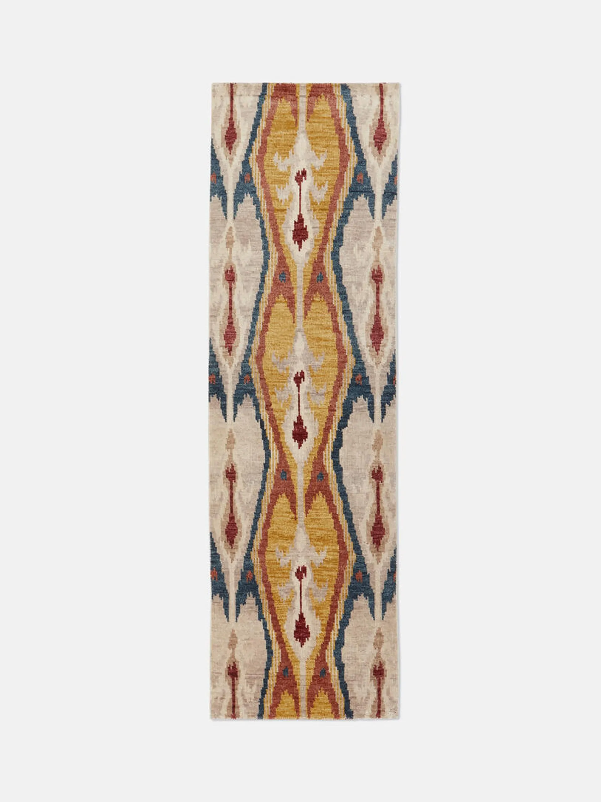 Ikat pattern inspired runner