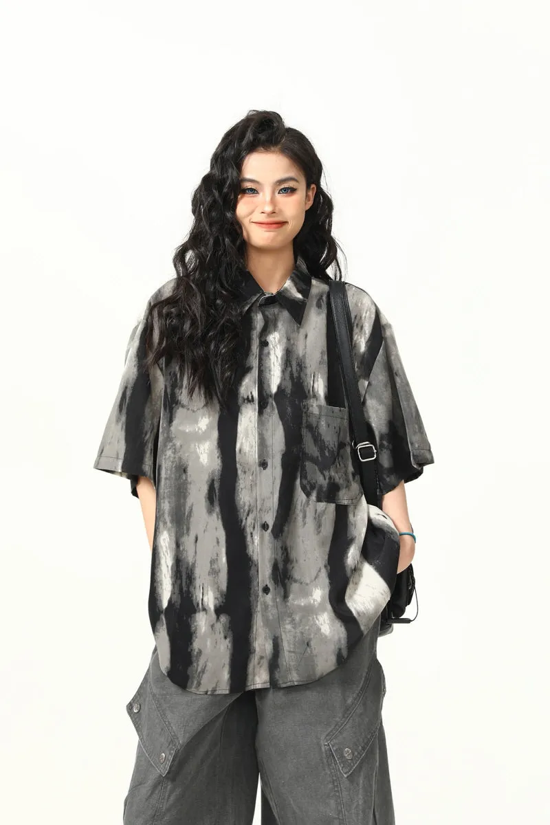 Ink Tie-Dye Street Style Shirt