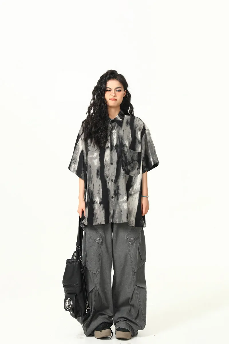 Ink Tie-Dye Street Style Shirt