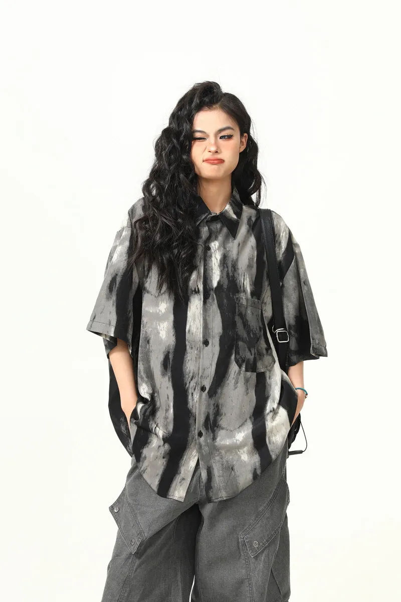 Ink Tie-Dye Street Style Shirt