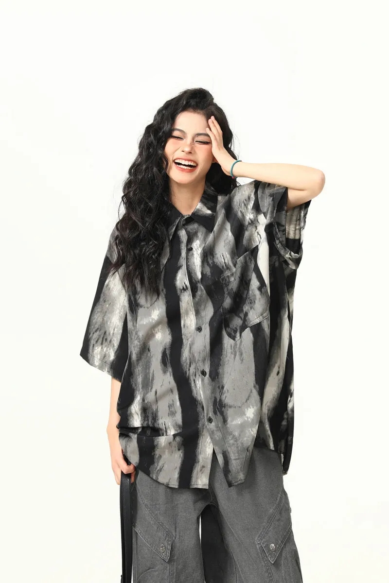 Ink Tie-Dye Street Style Shirt