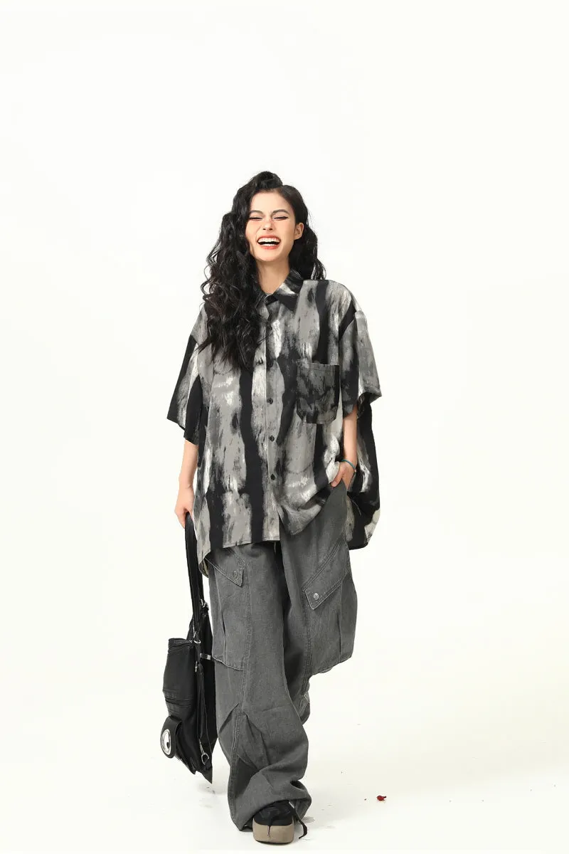 Ink Tie-Dye Street Style Shirt