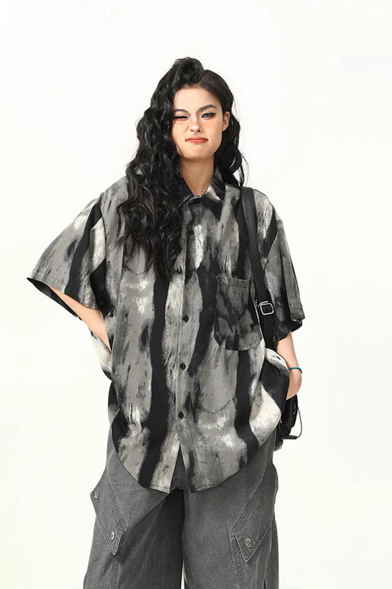 Ink Tie-Dye Street Style Shirt