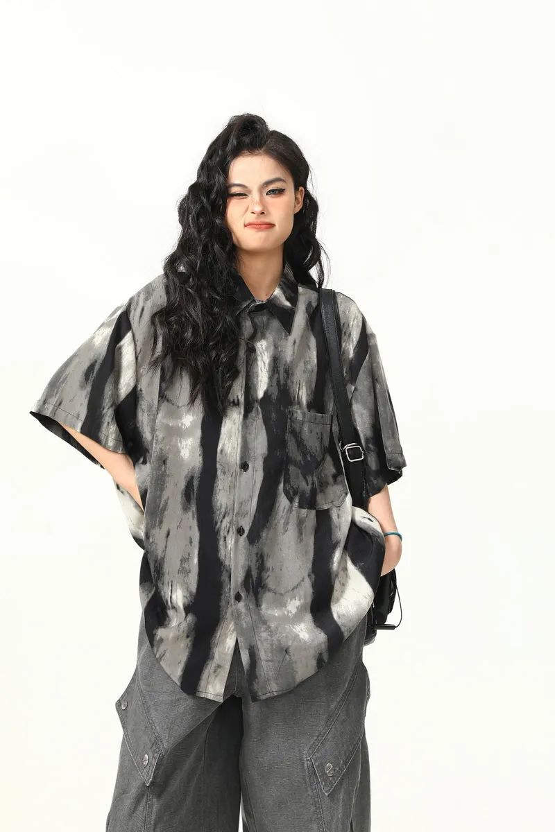 Ink Tie-Dye Street Style Shirt