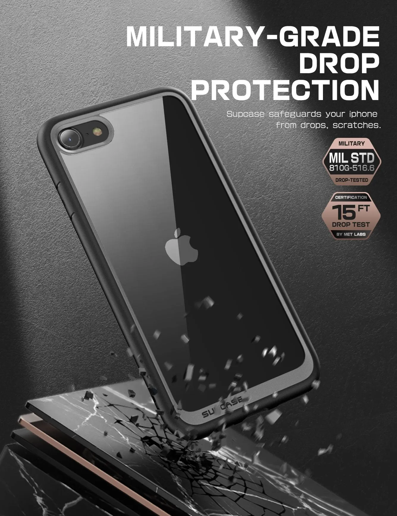 iPhone SE Unicorn Beetle Style Slim Clear-Black