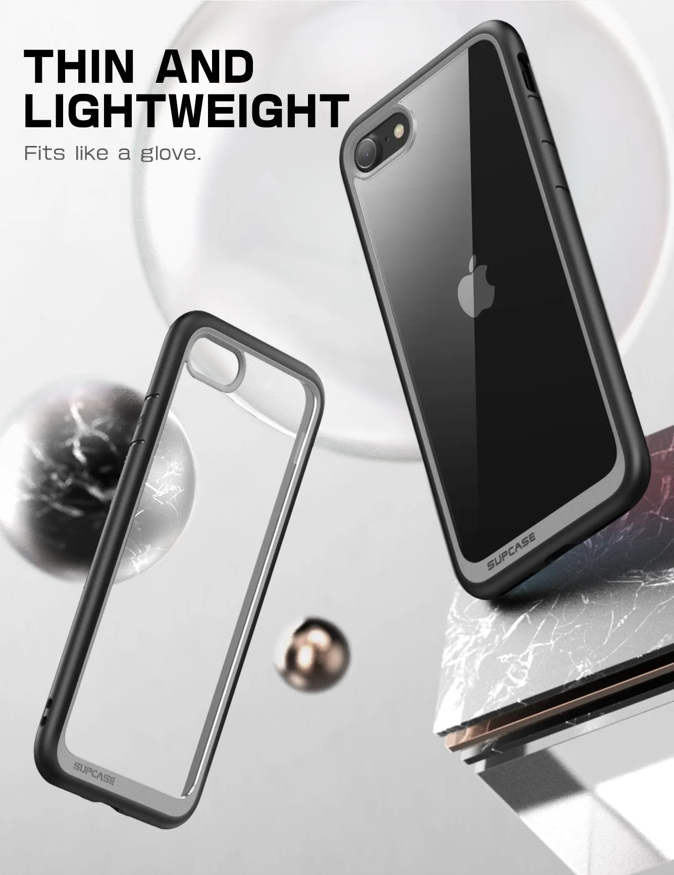 iPhone SE Unicorn Beetle Style Slim Clear-Black