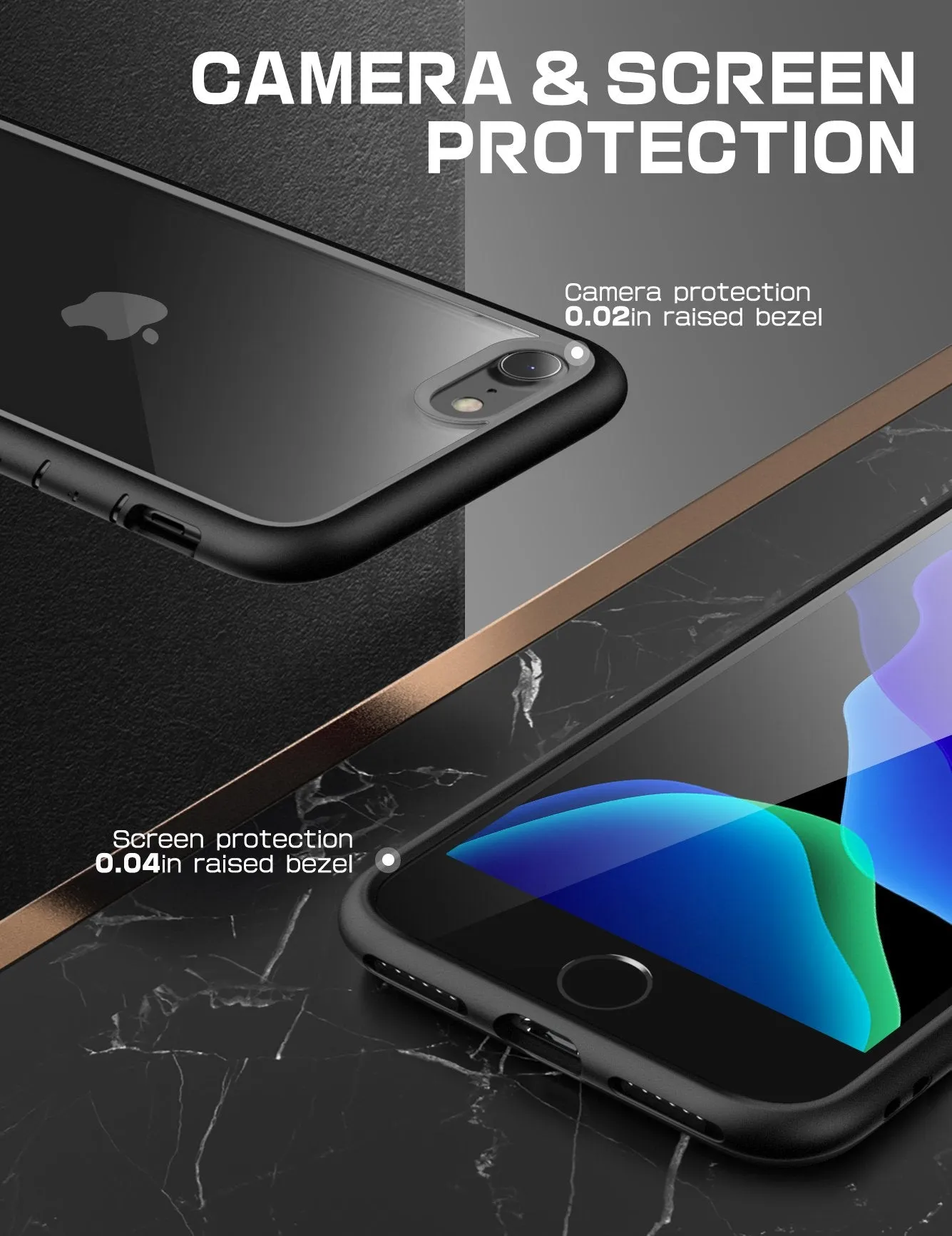 iPhone SE Unicorn Beetle Style Slim Clear-Black