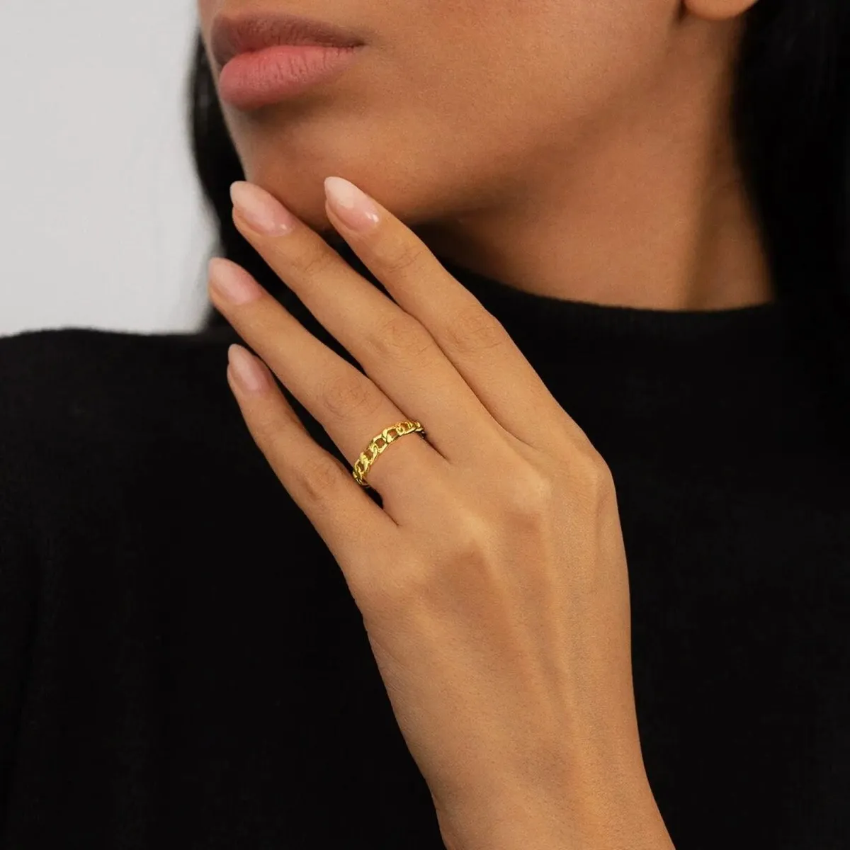 Kyerlyn Gold Cuba Lightweight Rings