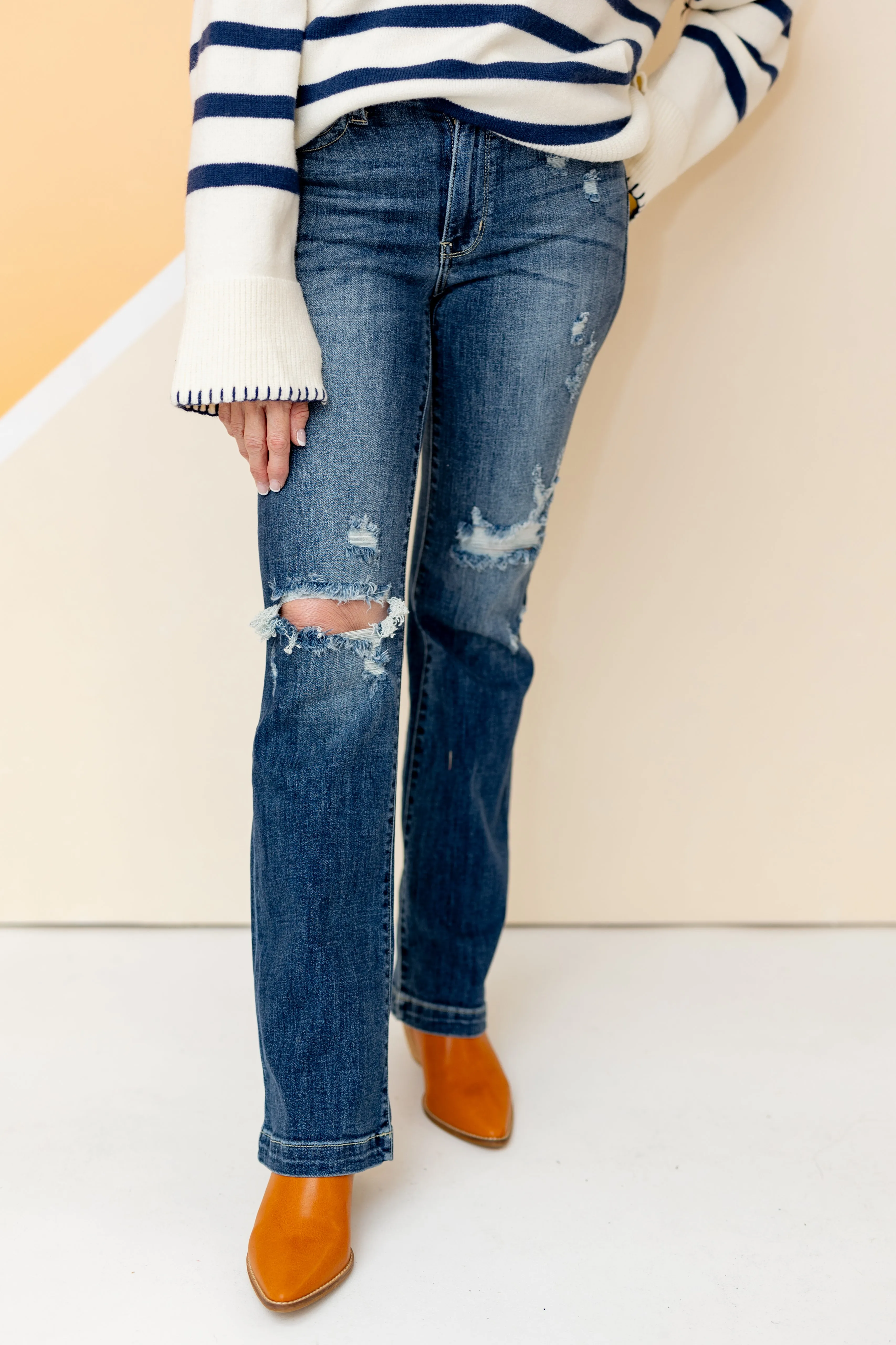 Long And Narrow Road Bootcut Jean