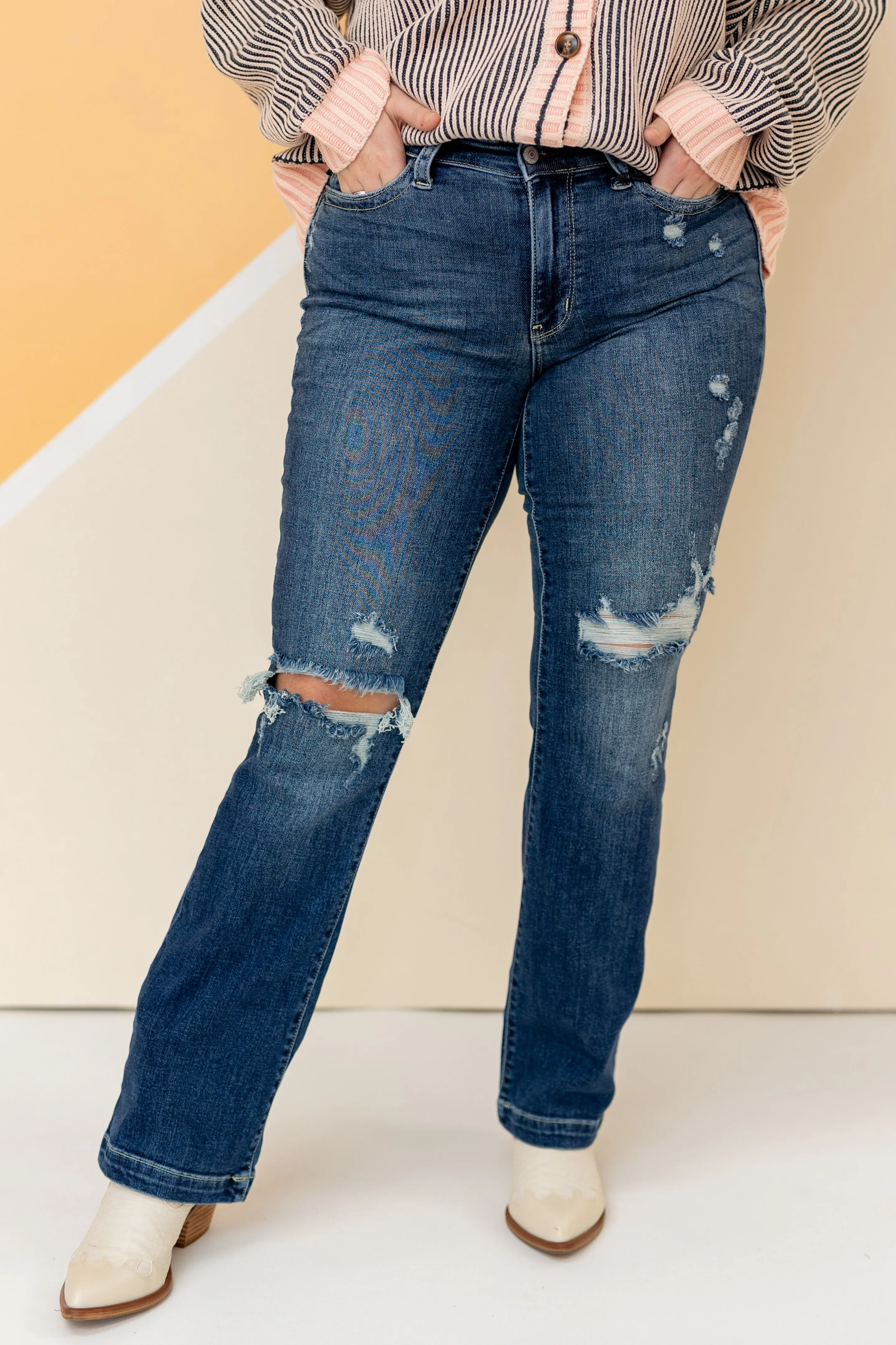 Long And Narrow Road Bootcut Jean
