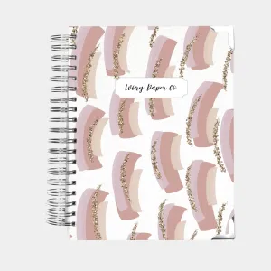 Mauve Brush Strokes | Teacher Lesson Planner