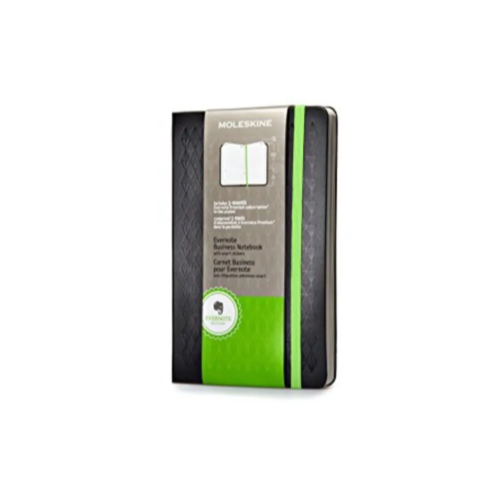 Moleskine Evernote Business Large Notebook with Smart Stickers - Black