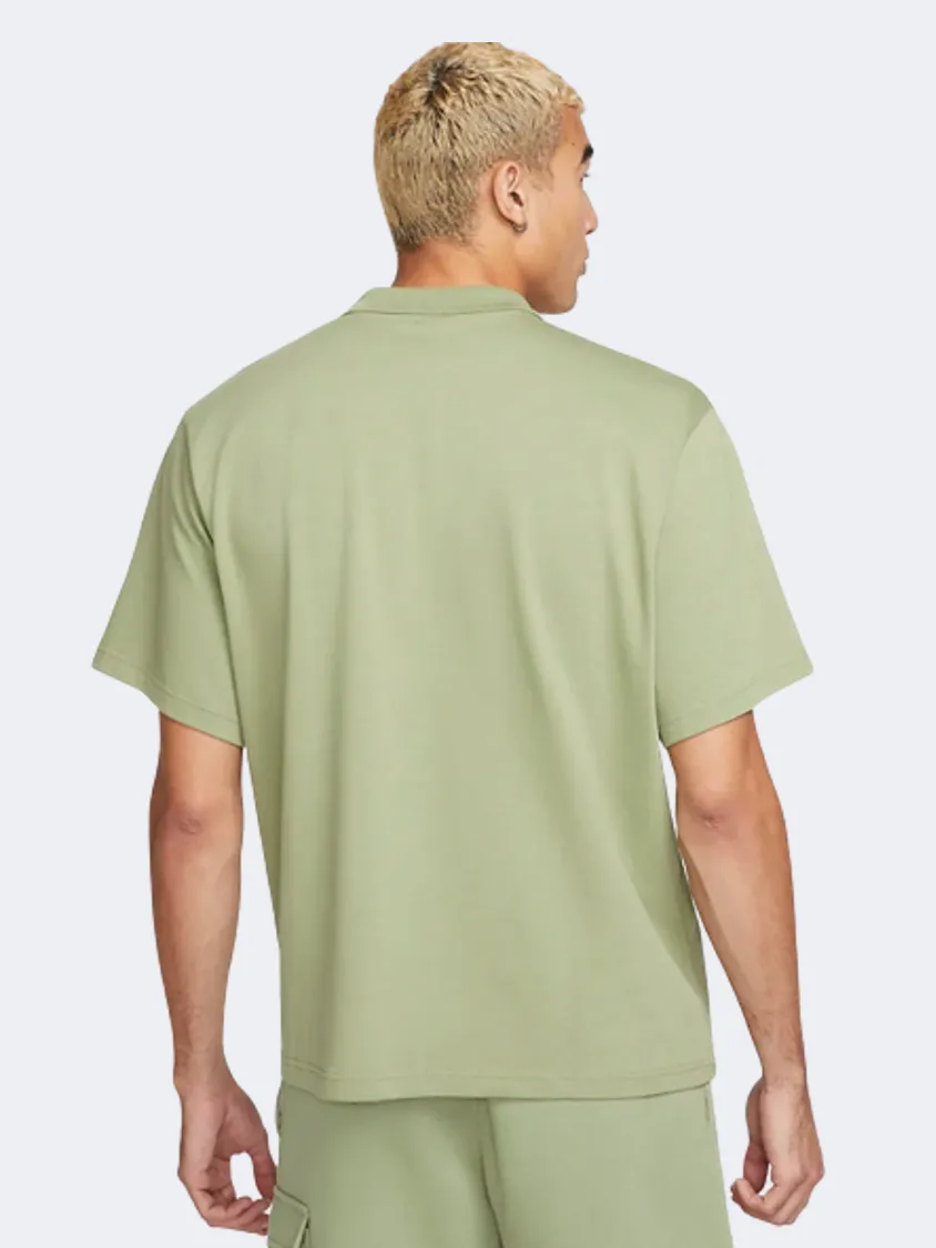 Nike Club Polo Matchup Men Lifestyle Polo Short Sleeve Green/White
