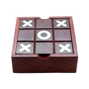 Noughts and Crosses Tic Tac Toe Solitaire 2-in-1 Travel Board Game