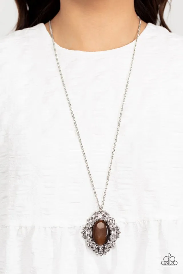 Paparazzi Necklace ~ Dream Board Dazzle - Brown