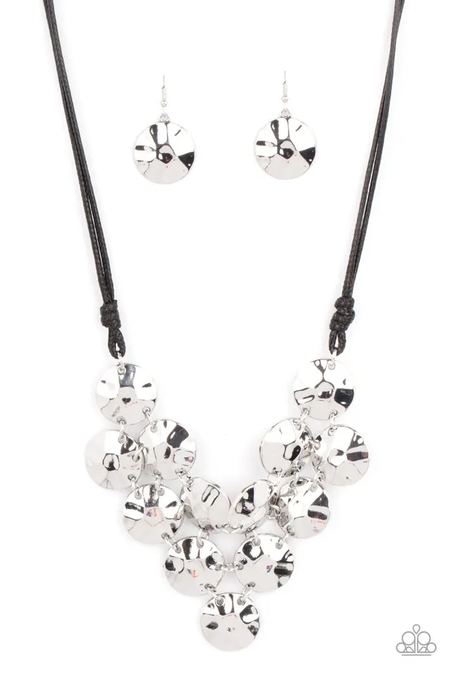 Paparazzi Necklace ~ Token Treasure - Black