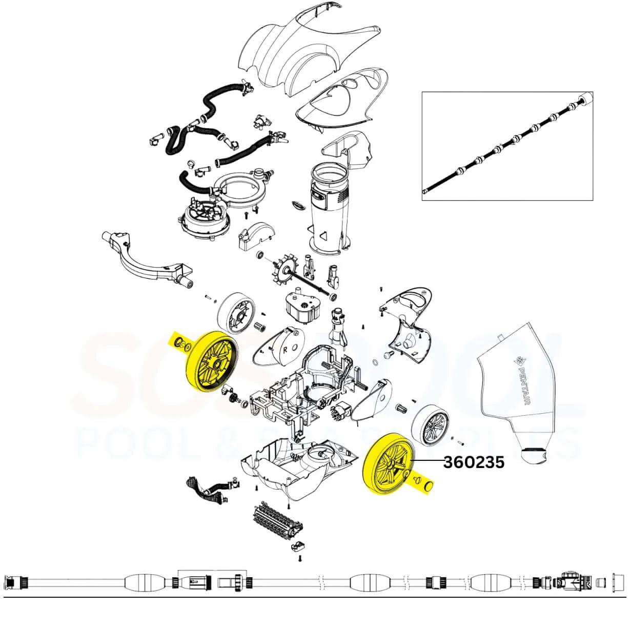 Pentair Large Wheel Kit For Racer Cleaners | 360235