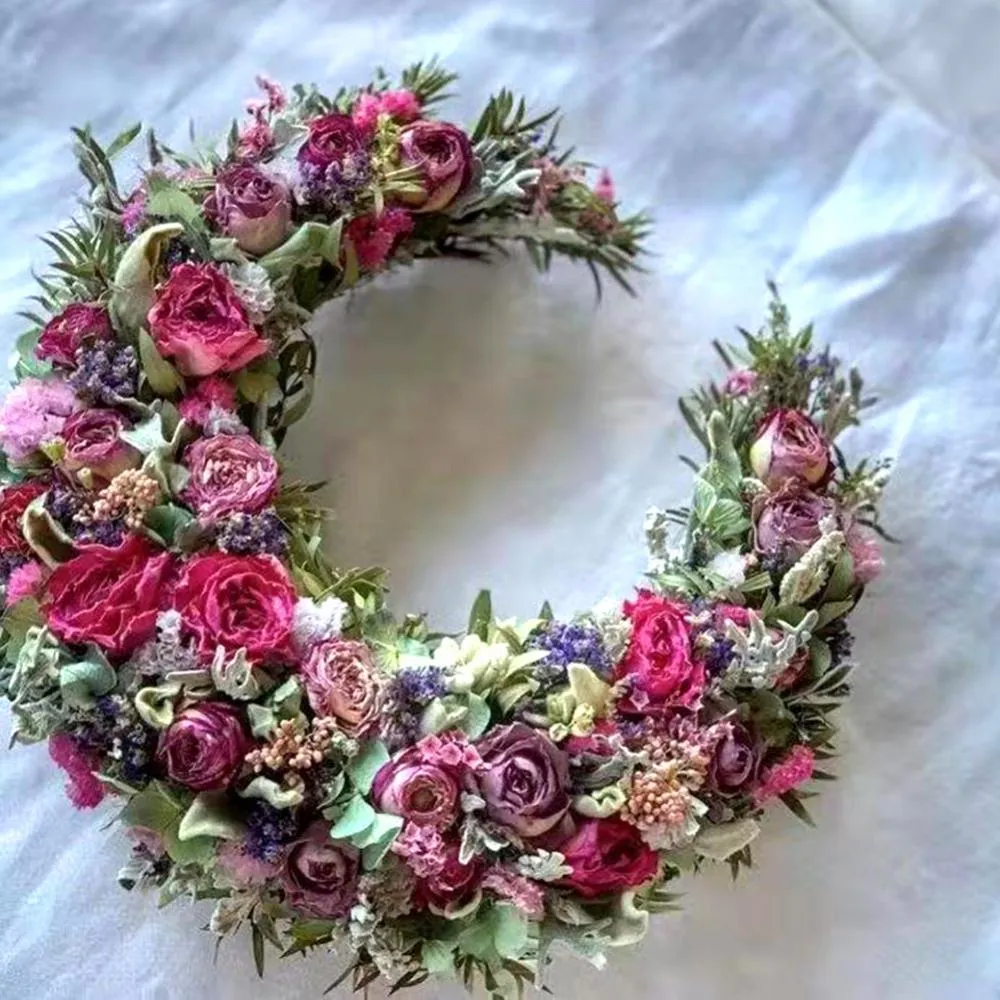 Rattan Crescent Shape Wreath Base DIY Craft Accessories