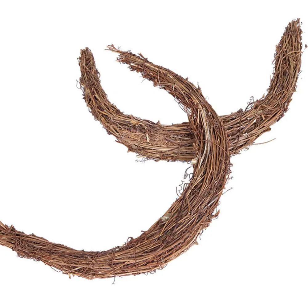 Rattan Crescent Shape Wreath Base DIY Craft Accessories