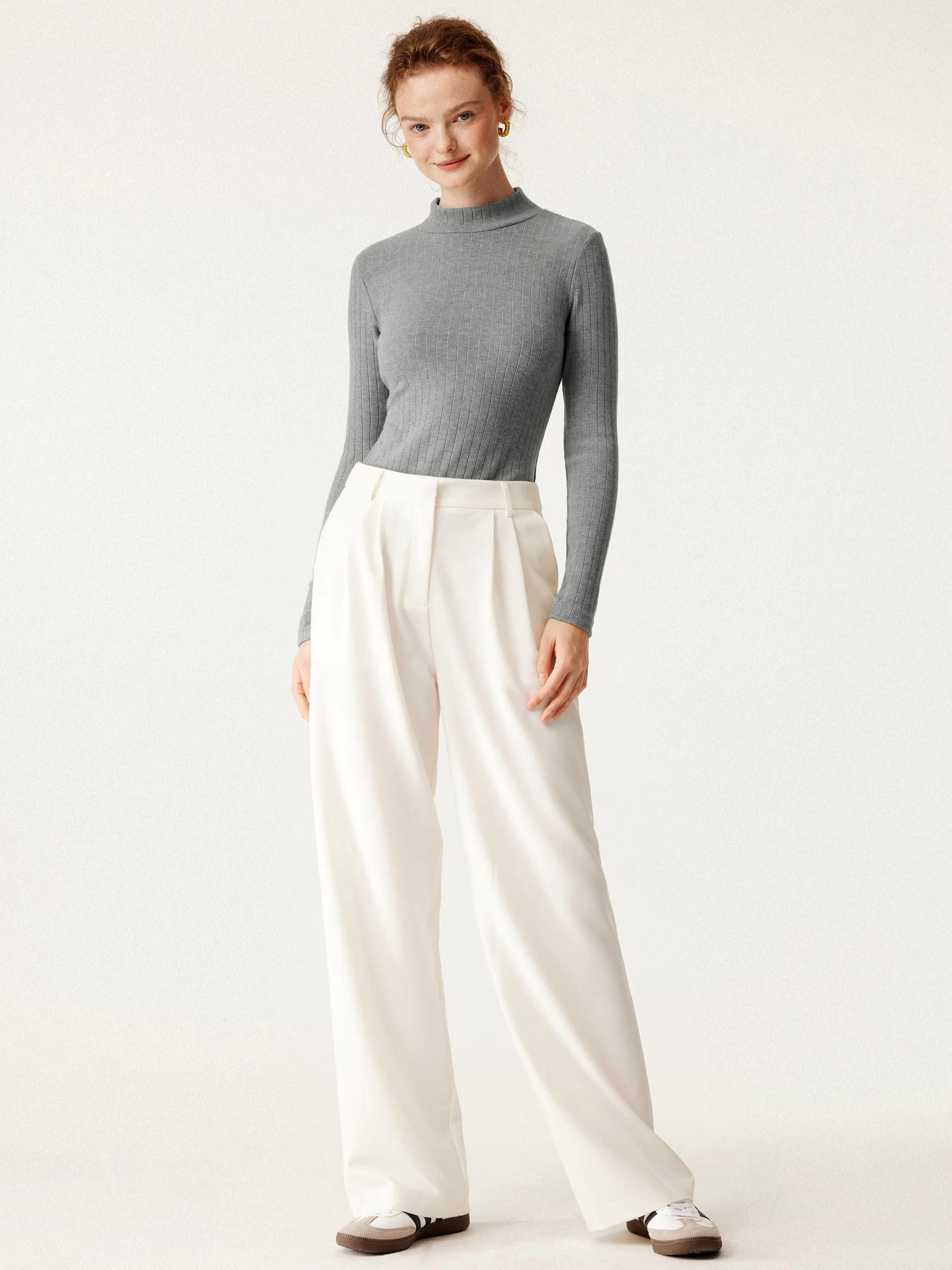 Ribbed Everyday Mockneck Top