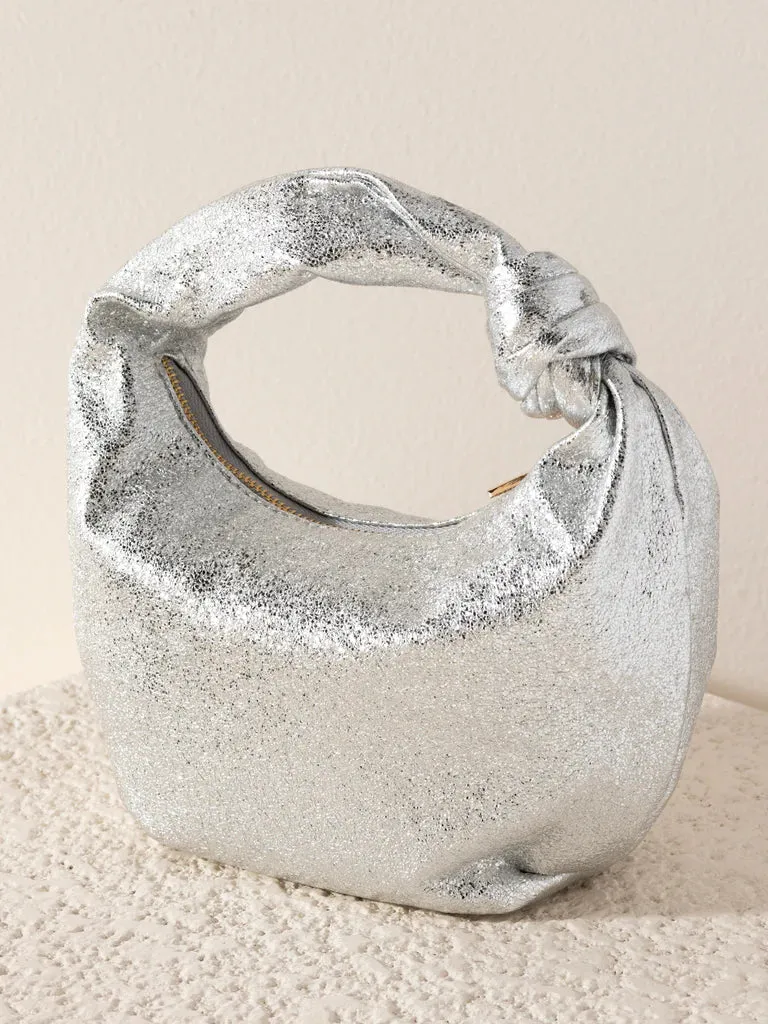 Shiraleah Chrissy Knotted Metallic Top Handle Bag