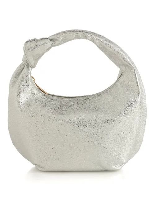 Shiraleah Chrissy Knotted Metallic Top Handle Bag